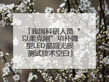 我国科研人员“以柔克刚”填补微型LED晶圆无损测试技术空白