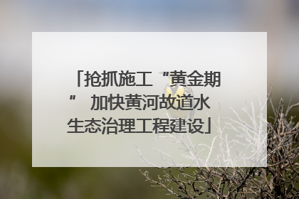抢抓施工“黄金期” 加快黄河故道水生态治理工程建设