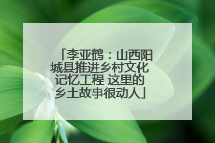 李亚鹤：山西阳城县推进乡村文化记忆工程 这里的乡土故事很动人