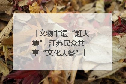 文物非遗“赶大集” 江苏民众共享“文化大餐”