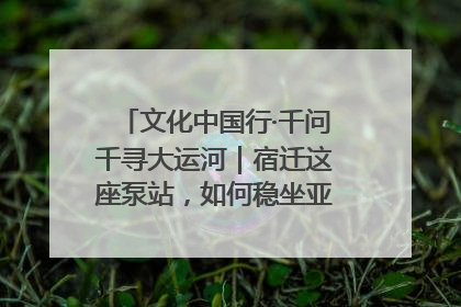 文化中国行·千问千寻大运河｜宿迁这座泵站，如何稳坐亚洲第一宝座？
