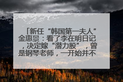 新任“韩国第一夫人”金惠景：看了李在明日记，决定嫁“潜力股”，曾是钢琴老师，一开始并不支持丈夫从政