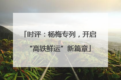 时评：杨梅专列，开启“高铁鲜运”新篇章