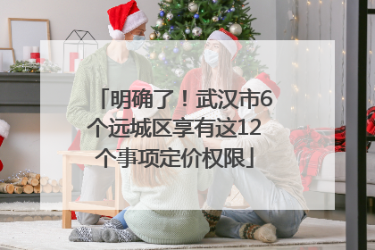 明确了！武汉市6个远城区享有这12个事项定价权限