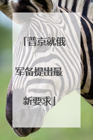 普京就俄军备提出最新要求