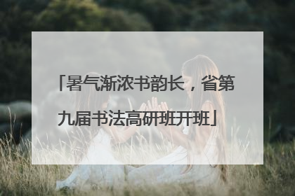 暑气渐浓书韵长，省第九届书法高研班开班