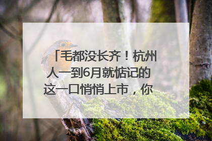 毛都没长齐！杭州人一到6月就惦记的这一口悄悄上市，你打算尝鲜吗？