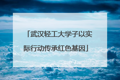 武汉轻工大学子以实际行动传承红色基因