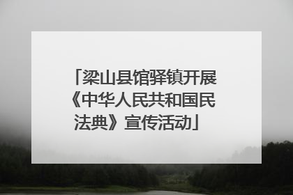 梁山县馆驿镇开展《中华人民共和国民法典》宣传活动
