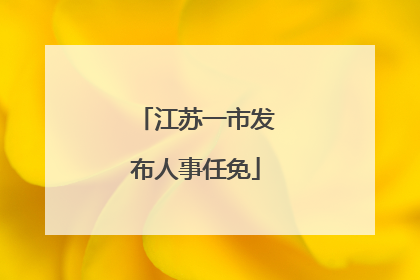 江苏一市发布人事任免