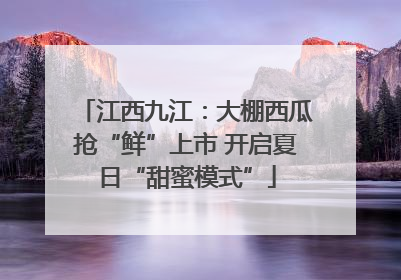 江西九江：大棚西瓜抢“鲜”上市 开启夏日“甜蜜模式”
