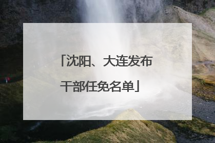 沈阳、大连发布干部任免名单