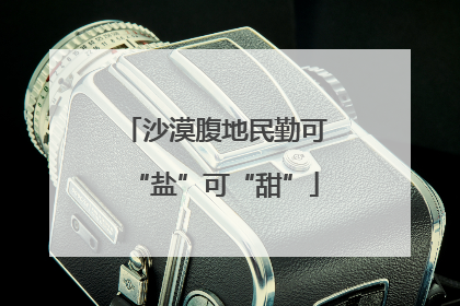 沙漠腹地民勤可“盐”可“甜”