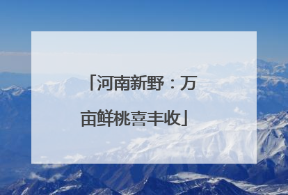 河南新野：万亩鲜桃喜丰收