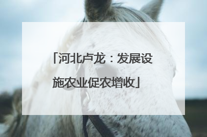 河北卢龙：发展设施农业促农增收