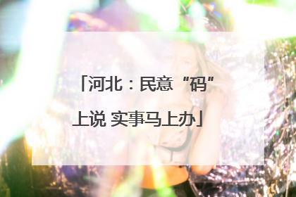 河北：民意“码”上说 实事马上办