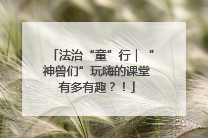 法治“童”行｜“神兽们”玩嗨的课堂有多有趣？！