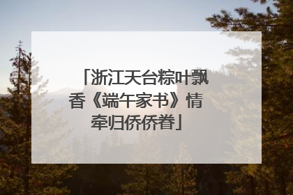 浙江天台粽叶飘香《端午家书》情牵归侨侨眷