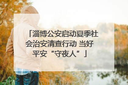 淄博公安启动夏季社会治安清查行动 当好平安“守夜人”
