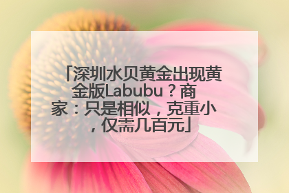 深圳水贝黄金出现黄金版Labubu？商家：只是相似，克重小，仅需几百元
