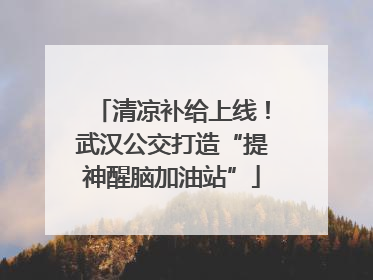 清凉补给上线！武汉公交打造“提神醒脑加油站”