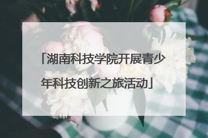 湖南科技学院开展青少年科技创新之旅活动
