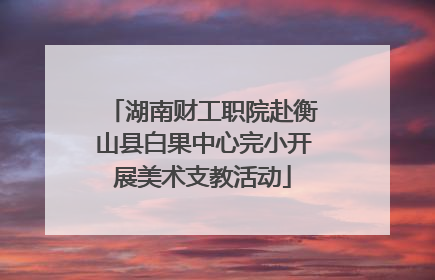 湖南财工职院赴衡山县白果中心完小开展美术支教活动