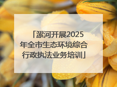 漯河开展2025年全市生态环境综合行政执法业务培训