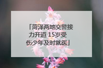 菏泽两地交警接力开道 15岁受伤少年及时就医
