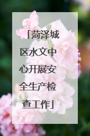 菏泽城区水文中心开展安全生产检查工作