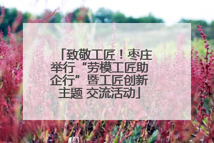 致敬工匠！枣庄举行“劳模工匠助企行”暨工匠创新主题 交流活动