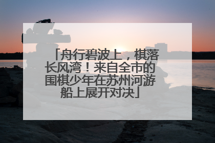舟行碧波上，棋落长风湾！来自全市的围棋少年在苏州河游船上展开对决