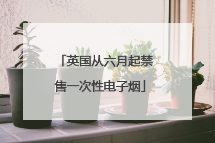 英国从六月起禁售一次性电子烟
