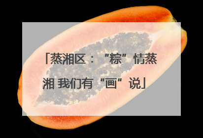 蒸湘区：“粽”情蒸湘 我们有“画”说