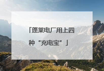 蓬莱电厂用上四种“充电宝”