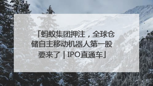 蚂蚁集团押注，全球仓储自主移动机器人第一股要来了｜IPO直通车