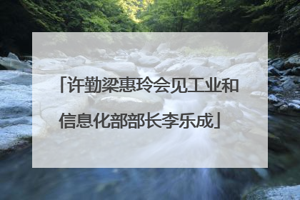 许勤梁惠玲会见工业和信息化部部长李乐成