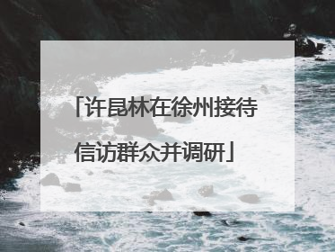 许昆林在徐州接待信访群众并调研