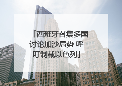 西班牙召集多国讨论加沙局势 呼吁制裁以色列