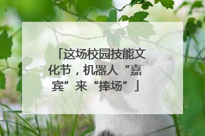 这场校园技能文化节，机器人“嘉宾”来“捧场”