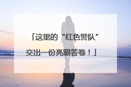 这里的“红色警队”交出一份亮眼答卷！