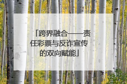 跨界融合——责任彩票与反诈宣传的双向赋能