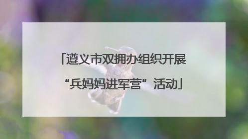 遵义市双拥办组织开展“兵妈妈进军营”活动