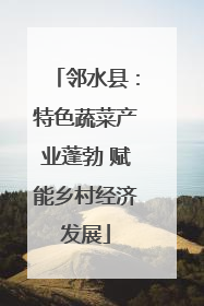 邻水县：特色蔬菜产业蓬勃 赋能乡村经济发展