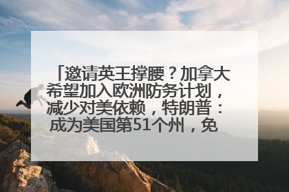 邀请英王撑腰？加拿大希望加入欧洲防务计划，减少对美依赖，特朗普：成为美国第51个州，免费用“金穹”