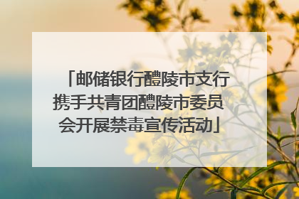 邮储银行醴陵市支行携手共青团醴陵市委员会开展禁毒宣传活动