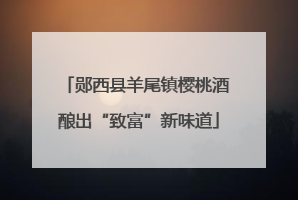 郧西县羊尾镇樱桃酒酿出“致富”新味道