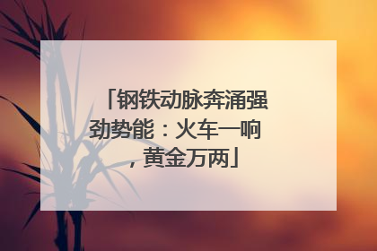 钢铁动脉奔涌强劲势能：火车一响，黄金万两
