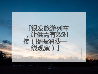 银发旅游列车，让供需有效对接（提振消费一线观察）