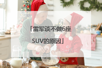 雷军谈不做6座SUV的原因